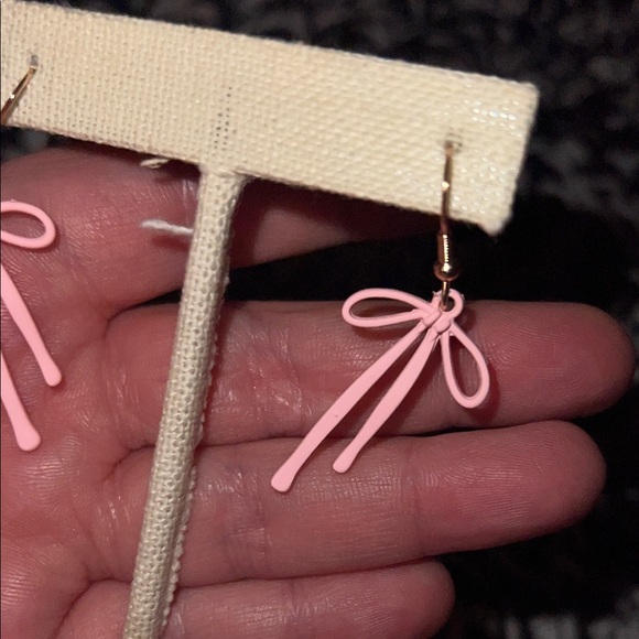 Pink Bow Earrings - Picture 4 of 4